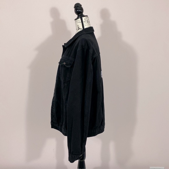 Adelaide’s Fort ‘Till the Very End’ Embroidered Jean Jacket Black M - Picture 4 of 7